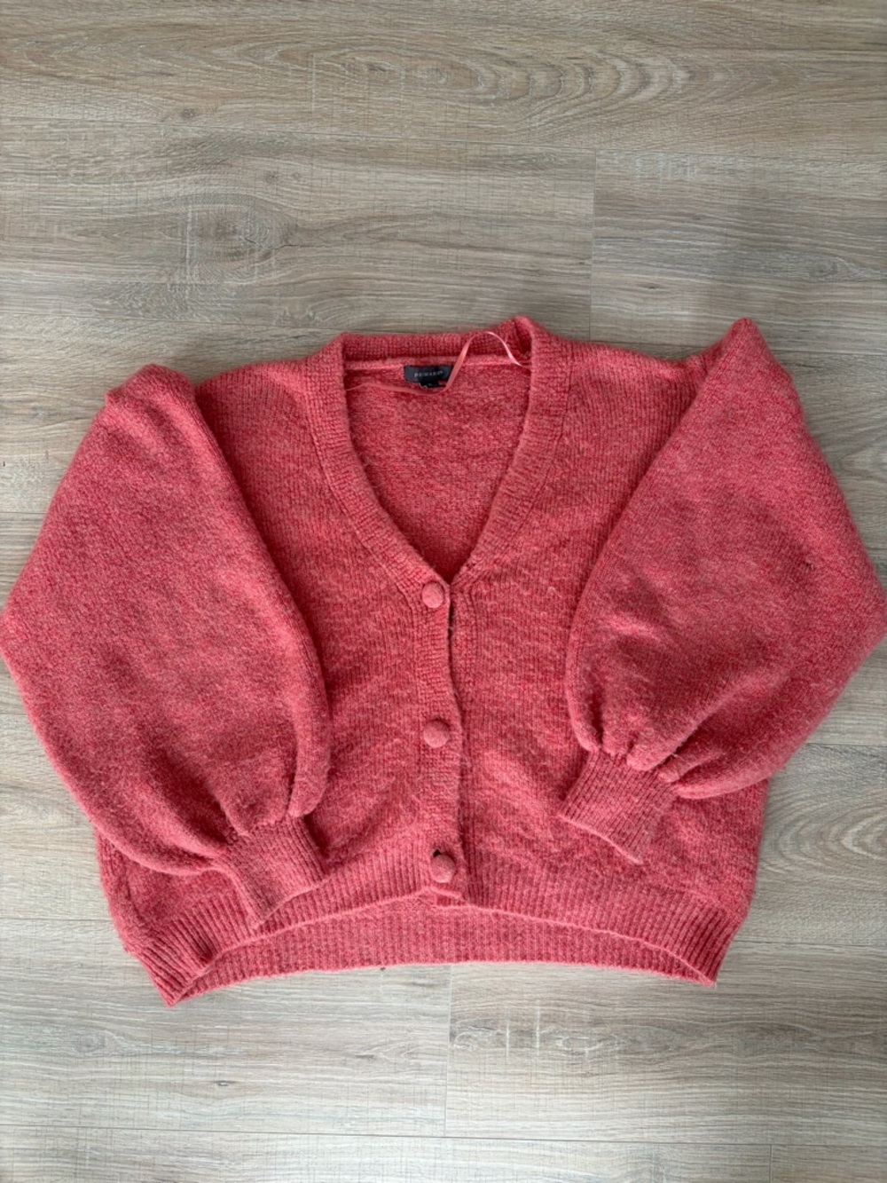 Primark Coral Pink Button-Up V-Neck Cardigan